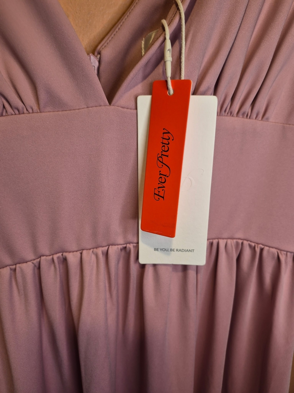 Ever Pretty Dusty Rose V-Neck Maxi Dress - Picture 3 of 3